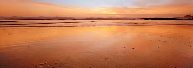 [© Sherbet Sunset, Oregon by Judy Hill is described with Stock, Color, Warm, Beach, Ocean, Water, Panorama, Horizontal, Summer, Spring, Fall, Gold, golden, Hot, Orange, Peach, Pink, Blue, Yellows, Blue sky, Air, Clouds, Sand, Sandy, Coastline, Oregon, Fine Art, Sunset, Sunrise, retro hit 18338 rate ]